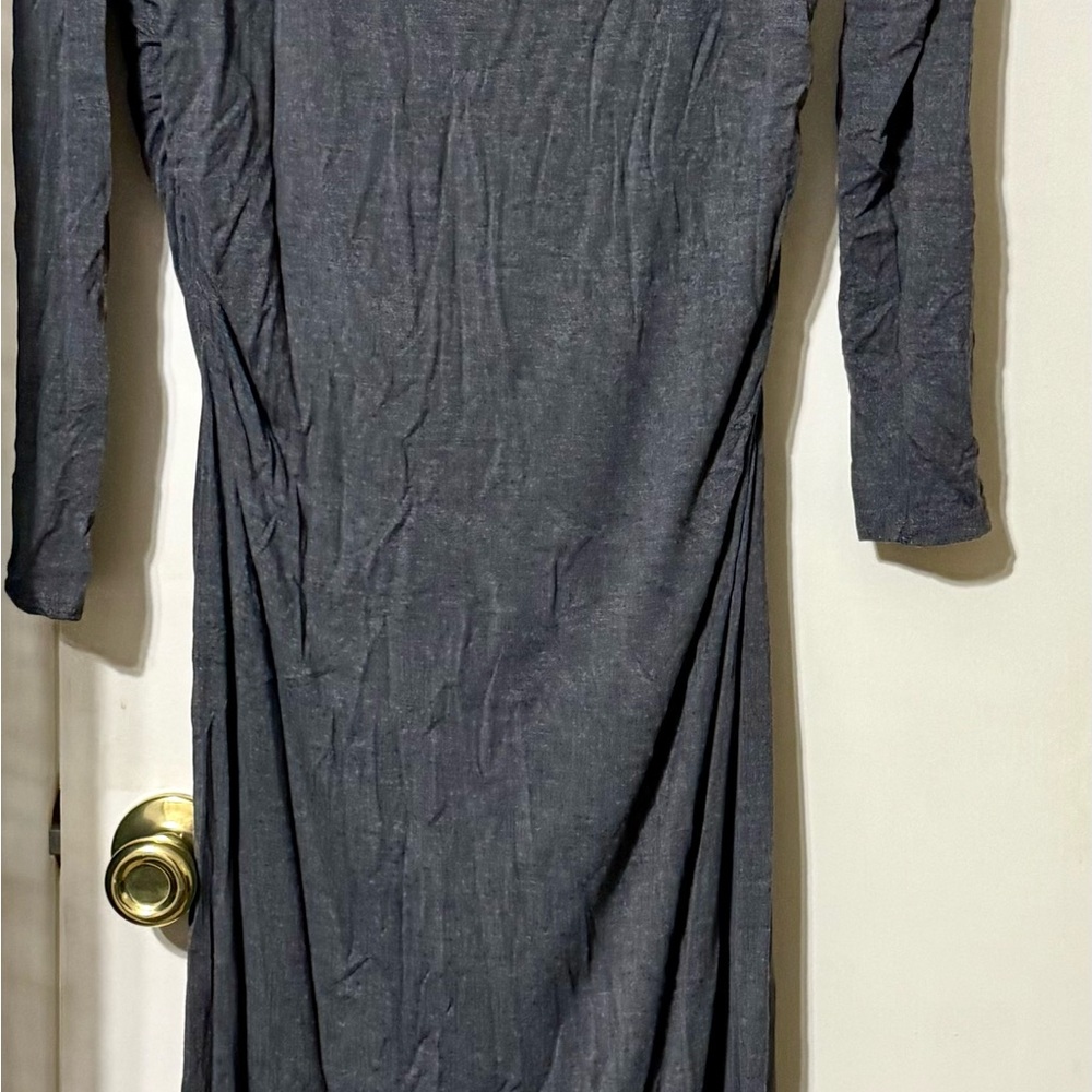 H&M Charcoal Long Sleeve Maxi Dress